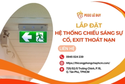 Lắp Đặt Hệ Thống Chiếu Sáng Sự Cố, Exit Thoát Nạn